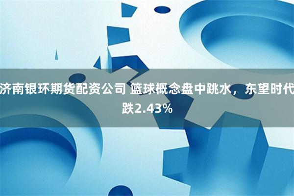 济南银环期货配资公司 篮球概念盘中跳水，东望时代跌2.43%